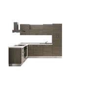 KUHINJSKI BLOK - bijela/boje hrasta, Moderno, drvni materijal (270/195cm) - Italstyle
