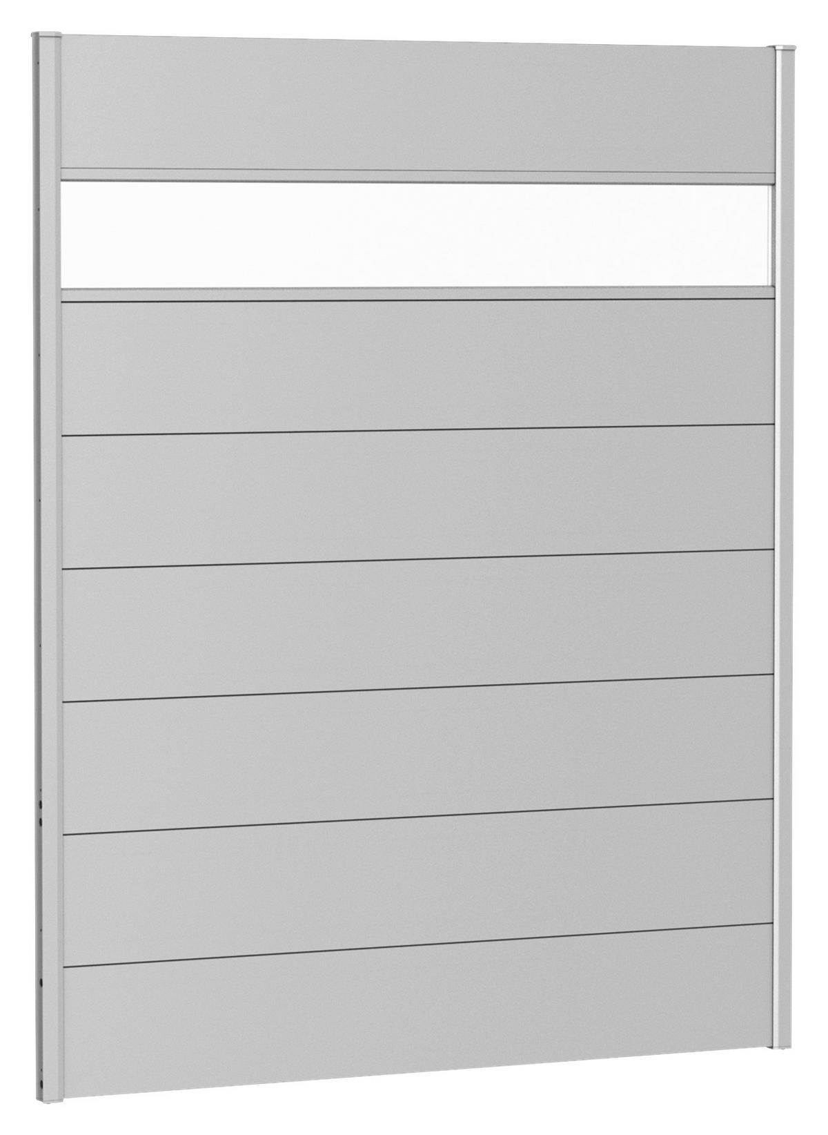 SICHTSCHUTZ - Silberfarben, Basics, Kunststoff/Metall (145/182/4,4cm) - Biohort