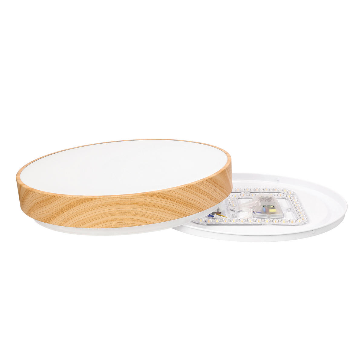 LED-TAKLAMPA Figaro 38/38/9 cm  - ekfärgad, Natur, metall/plast (38/38/9cm)