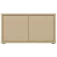 GARDEROBENBANK - Hellgelb/Grau, MODERN, Kunststoff (74,5/41,5/34,9cm) - Carryhome
