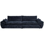 BIGSOFA Struktur Dunkelblau  - Schwarz/Dunkelblau, KONVENTIONELL, Kunststoff/Textil (302/80/120cm) - Hom`in