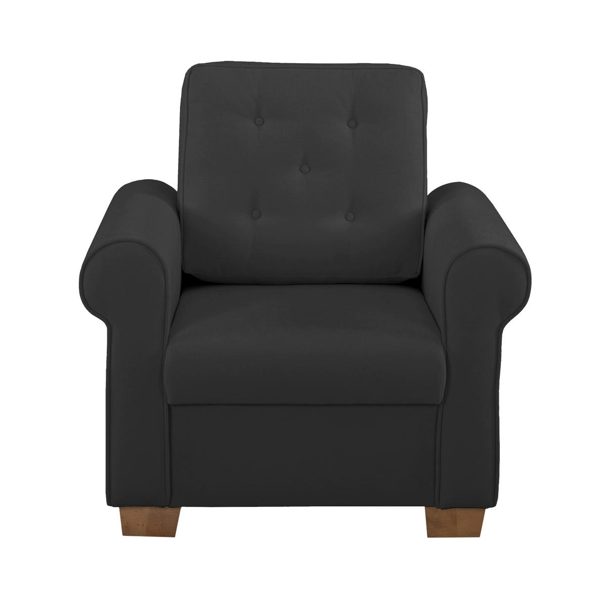 SESSEL in Anthrazit  - Anthrazit/Buchefarben, Design, Holz/Textil (93/89/82cm) - MID.YOU