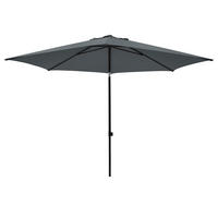 SONNENSCHIRM 250 cm Grau  - Schwarz/Grau, Basics, Kunststoff/Textil (250/250cm)