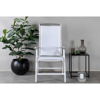 GARTENKLAPPSESSEL-SET in Metall Weiß  - Weiß, KONVENTIONELL, Metall (60/110/60cm) - Gardenson