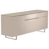 LOWBOARD Alufarben, Sandfarben  160/66/45 cm  - Sandfarben/Alufarben, Design, Glas/Holzwerkstoff (160/66/45cm) - Moderano
