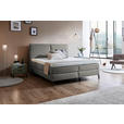 BOXSPRINGBETT 160/200 cm  in Taupe  - Taupe/Schwarz, KONVENTIONELL, Textil/Metall (160/200cm) - Dieter Knoll