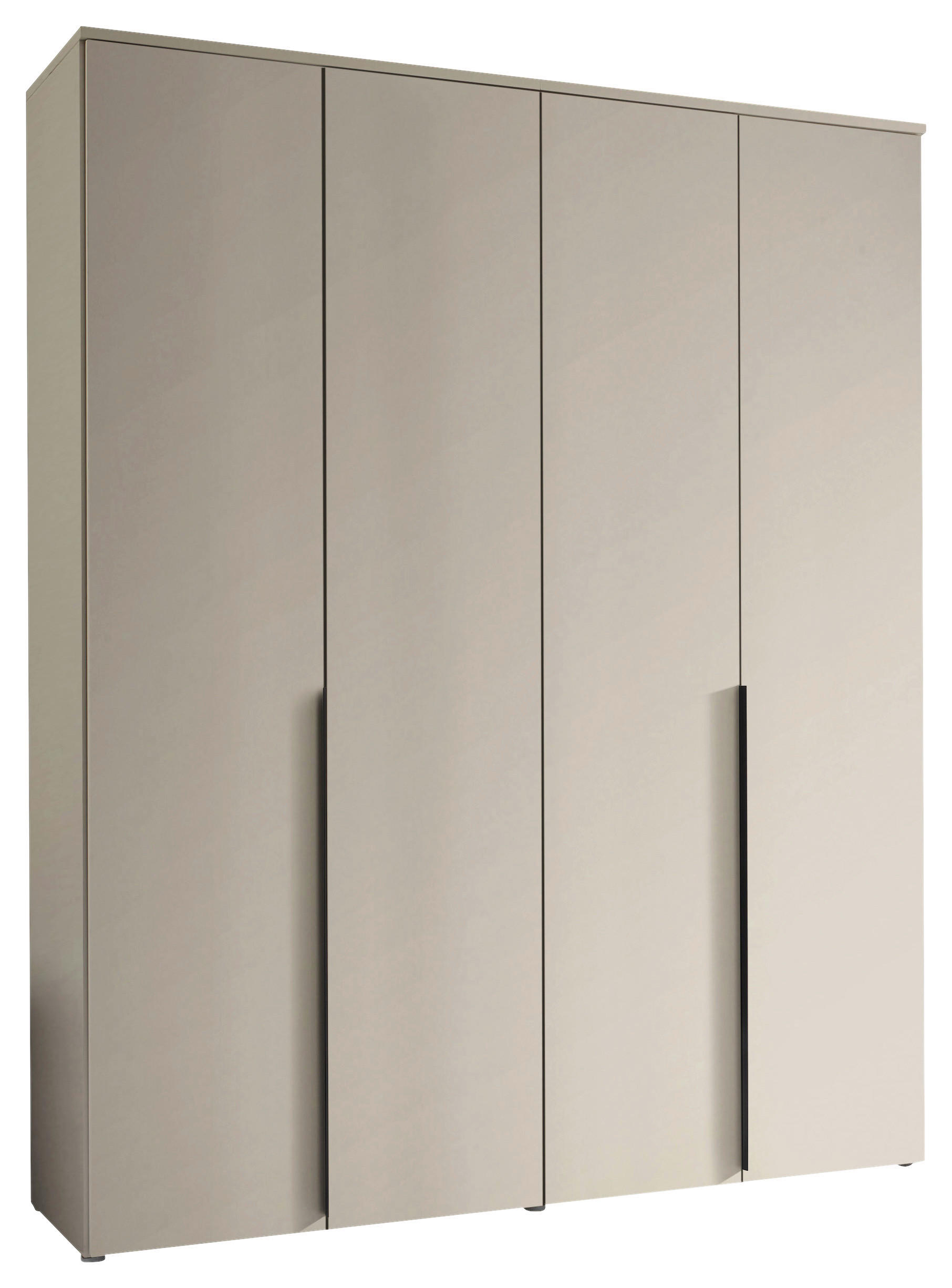 DREHTÜRENSCHRANK 180/225/52 cm 4-türig Kaschmir  - Kaschmir/Schwarz, MODERN, Holzwerkstoff/Kunststoff (180/225/52cm) - MID.YOU