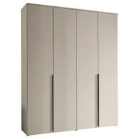 DREHTÜRENSCHRANK 180/225/52 cm 4-türig Kaschmir  - Kaschmir/Schwarz, MODERN, Holzwerkstoff/Kunststoff (180/225/52cm) - MID.YOU