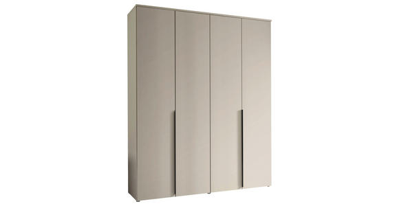 DREHTÜRENSCHRANK  in Kaschmir  - Kaschmir/Schwarz, MODERN, Holzwerkstoff/Kunststoff (180/225/52cm) - Carryhome