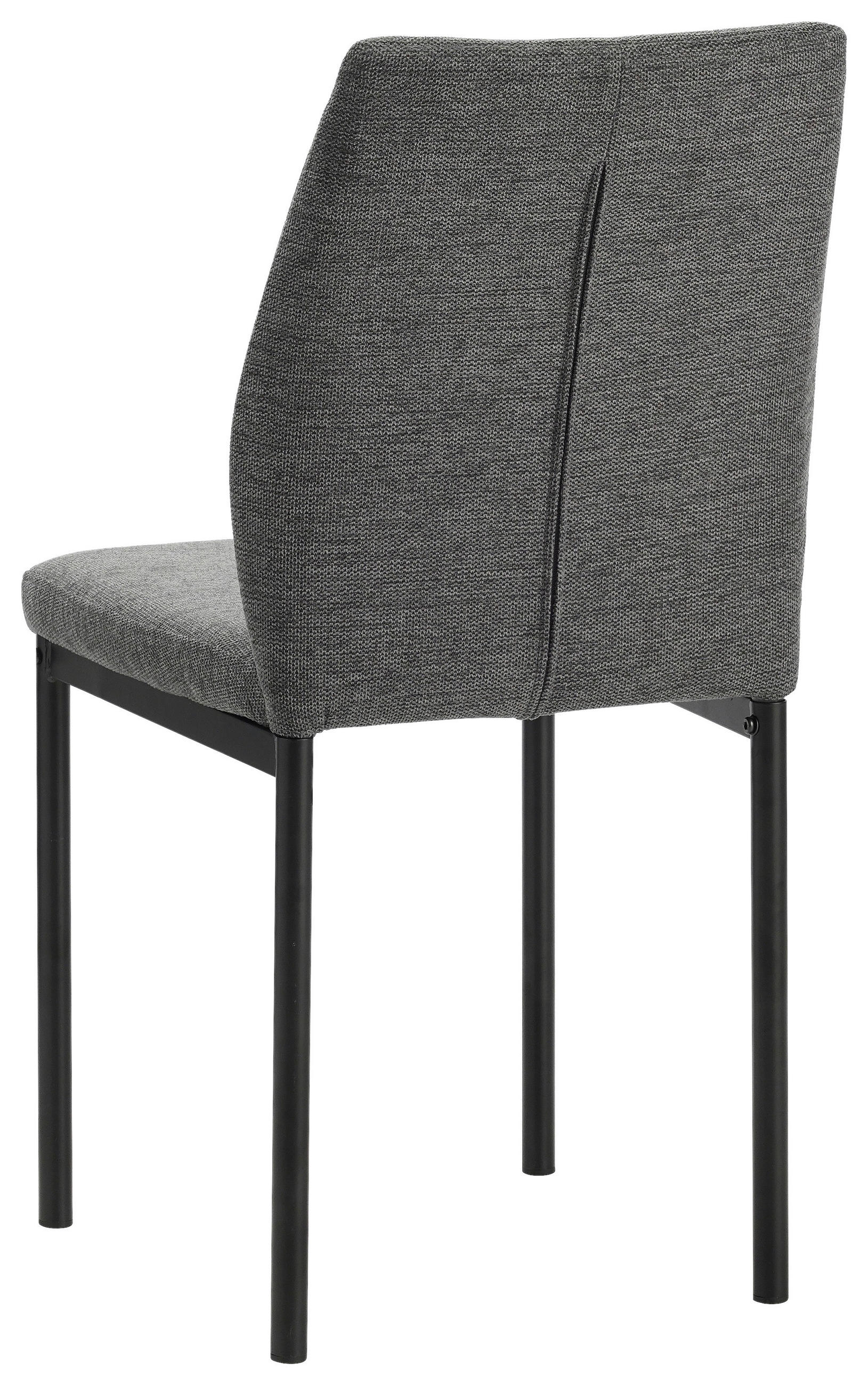 STUHL  in Eisen Mikrofaser Metall, Textil  - Anthrazit/Schwarz, MODERN, Textil/Metall (44/90/56cm) - P & B