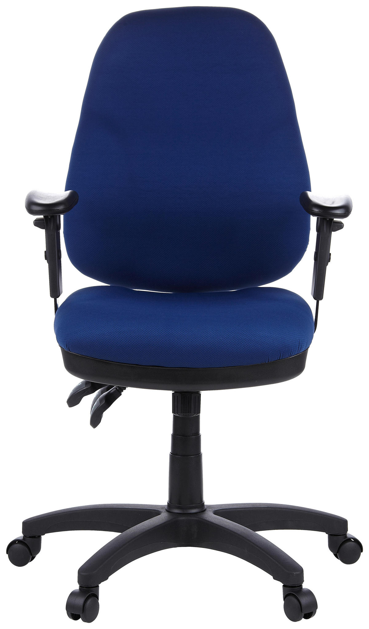 OTOČNÁ ŽIDLE, plochá tkanina, modrá, černá - modrá/černá, Basics, textil/plast (58/121/46cm) - MID.YOU