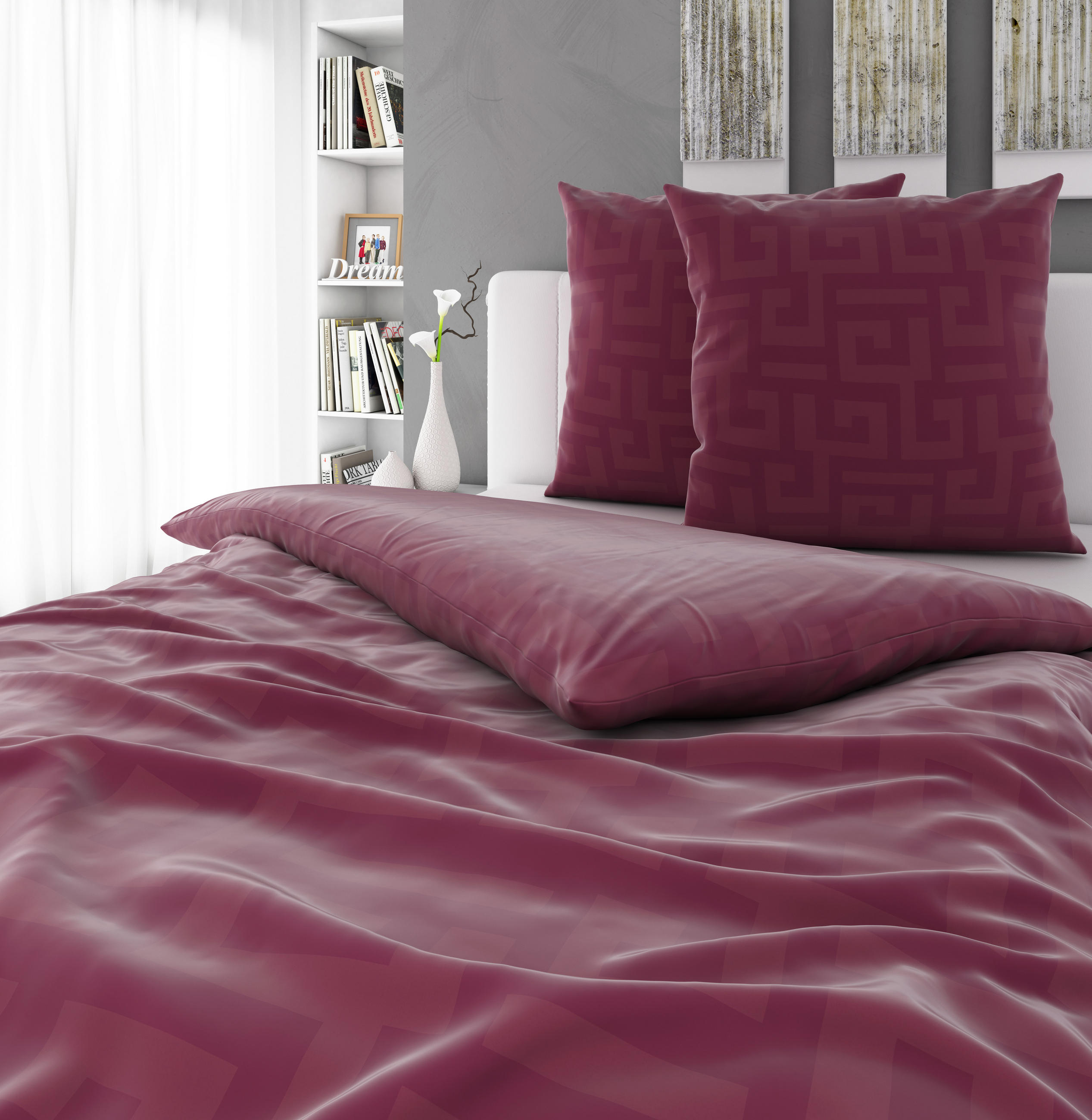 WENDEBETTWÄSCHE 200/200 cm Satin  - Lila, Basics, Textil (200/200cm) - Bio:Vio
