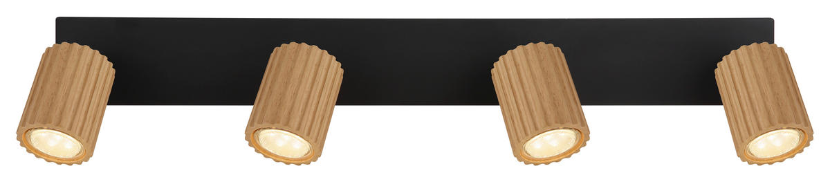 STRAHLER - Dunkelbraun/Schwarz, Natur, Holz/Metall (65/8/13cm) - Globo