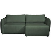 ECKSOFA Dunkelgrün Jersey  - Dunkelgrün/Schwarz, KONVENTIONELL, Kunststoff/Textil (238/148cm) - Carryhome