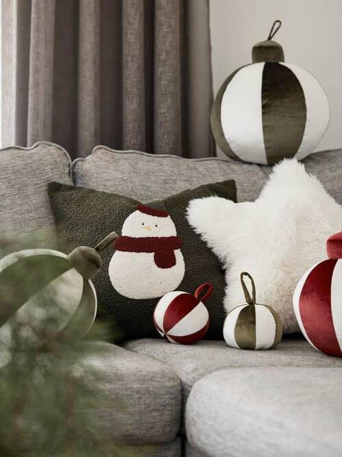 ZIERKISSEN  10/10 cm   - Rot, Design, Textil (10/10cm) - Svanefors