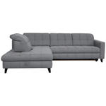 ECKSOFA in Webstoff Grau  216/297 cm  - Schwarz/Grau, Design, Holz/Textil (216/297cm) - Xora