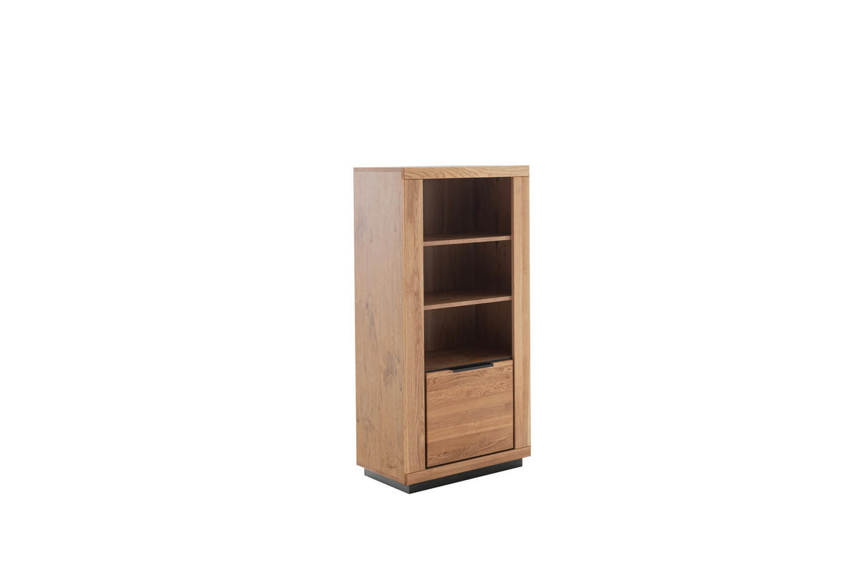 HIGHBOARD  in 72/142/40 cm  - Wildeiche/Schwarz, Design, Holz/Holzwerkstoff (72/142/40cm) - MID.YOU