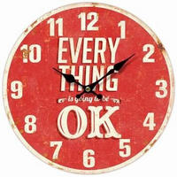 STENSKA URA  modra  - modra, Design, leseni material (34/34/4cm) - Landscape