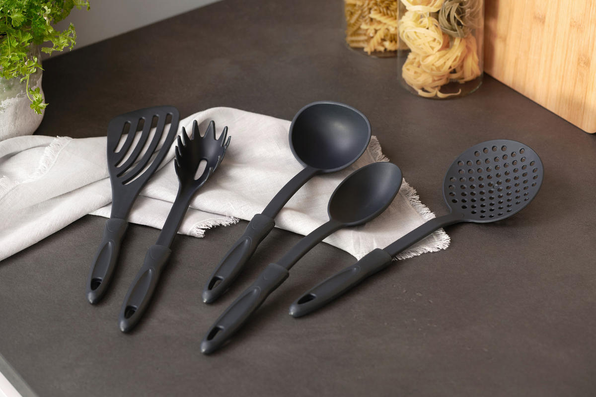 SET KUHINJSKIH POMAGALA  - crna, Basics, plastika - Boxxx