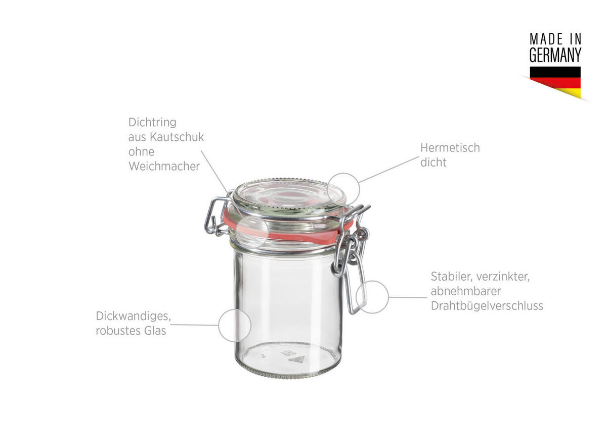 EINMACHGLAS-SET  - Transparent, Basics, Glas (6/10/6cm) - Mäser