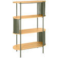 REGAL Grün, Naturfarben  - Naturfarben/Grün, Trend, Holzwerkstoff/Metall (80/133,5/33,8cm) - Xora