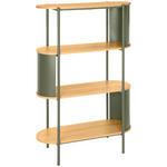 REGAL Grün, Naturfarben  - Naturfarben/Grün, Trend, Holzwerkstoff/Metall (80/133,5/33,8cm) - Xora
