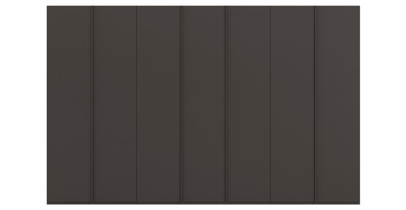 DREHTÜRENSCHRANK 350/223/61 cm,  in Graphitfarben, 7-türig  - Graphitfarben, Basics, Holzwerkstoff/Metall (350/223/61cm) - Novel
