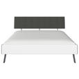 BETT 180/200 cm  in Weiß  - Weiß/Grau, Design, Holzwerkstoff/Textil (180/200cm) - Carryhome