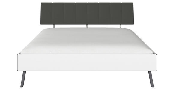 BETT 180/200 cm  in Weiß  - Weiß/Grau, Design, Holzwerkstoff/Textil (180/200cm) - Carryhome