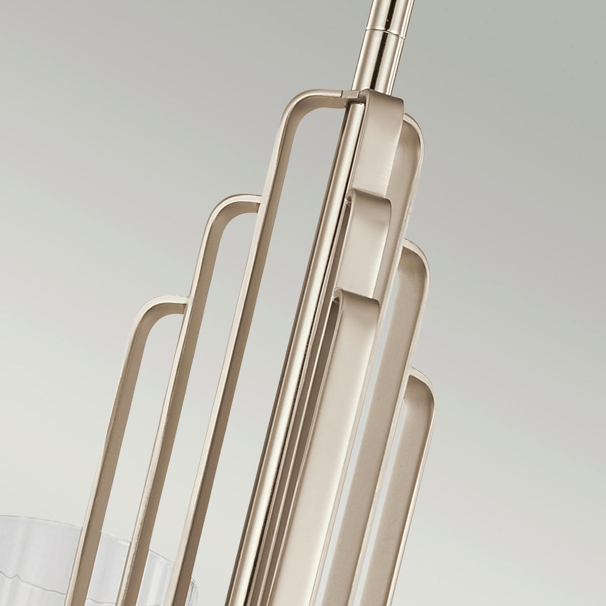 KRONLEUCHTER 45.9/47.9 cm    - Nickelfarben, Konventionell, Glas/Metall (45.9/47.9cm) - Elstead Lighting