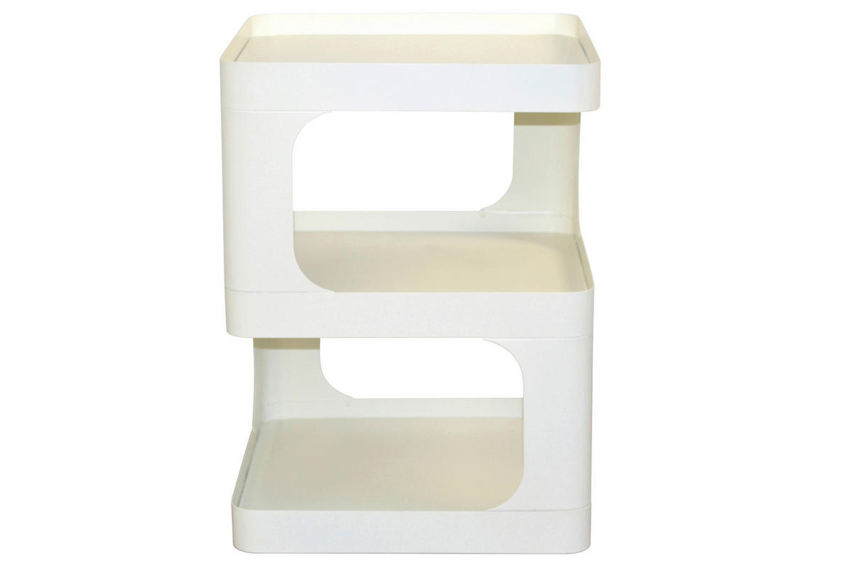 BEISTELLTISCH 35/35/55 cm Weiß  - Weiß, Design, Metall (35/35/55cm) - MID.YOU