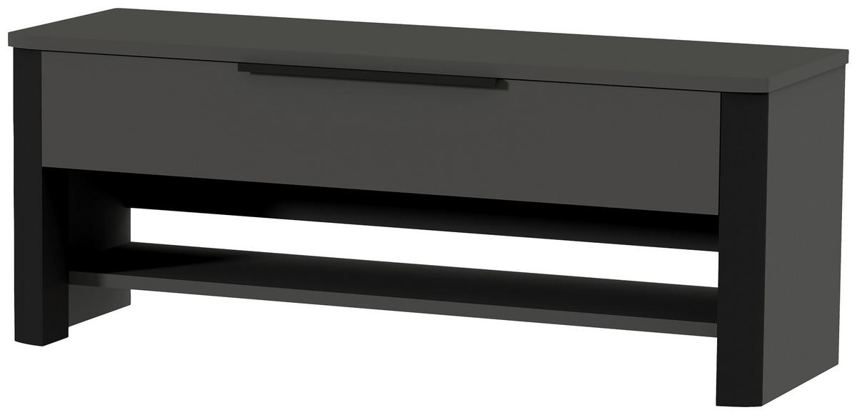 GARDEROBE 5-teilig  in 295/191/34 cm  - Anthrazit/Schwarz, Design, Glas/Holzwerkstoff (295/191/34cm) - Dieter Knoll