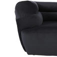 BIGSOFA Samt Schwarz  - Schwarz, KONVENTIONELL, Kunststoff/Textil (240/73/100cm) - Carryhome