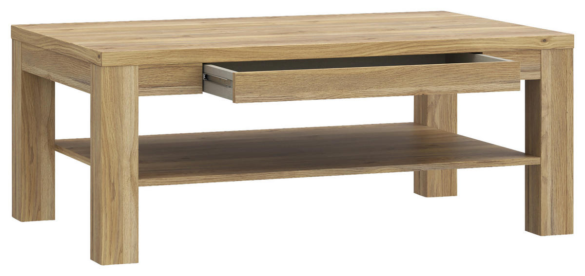 KLUBSKA MIZA, 110/45/70 cm barve hrasta  - barve hrasta, Moderno, leseni material (110/45/70cm) - Hom`in
