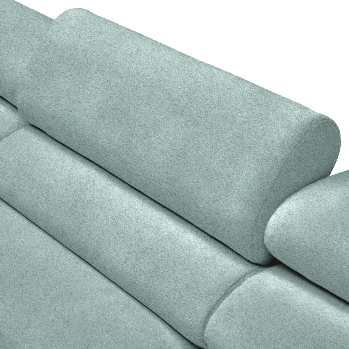 ECKSOFA  in Velours Mintgrün  150/329 cm  - Mintgrün, Natur, Holz/Textil (150/329cm) - Lomoco