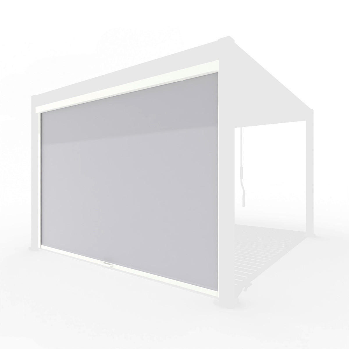 PERGOLA-ROLLO 279/236,5/9 cm   - Weiß Hochglanz, Basics, Textil/Metall (279/236,5/9cm) - Gardenson