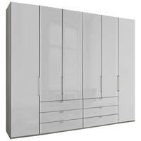 DREHTÜRENSCHRANK Grau, Weiss  - Chromfarben/Weiss, Konventionell, Glas/Holzwerkstoff (250/236/58cm) - Dieter Knoll