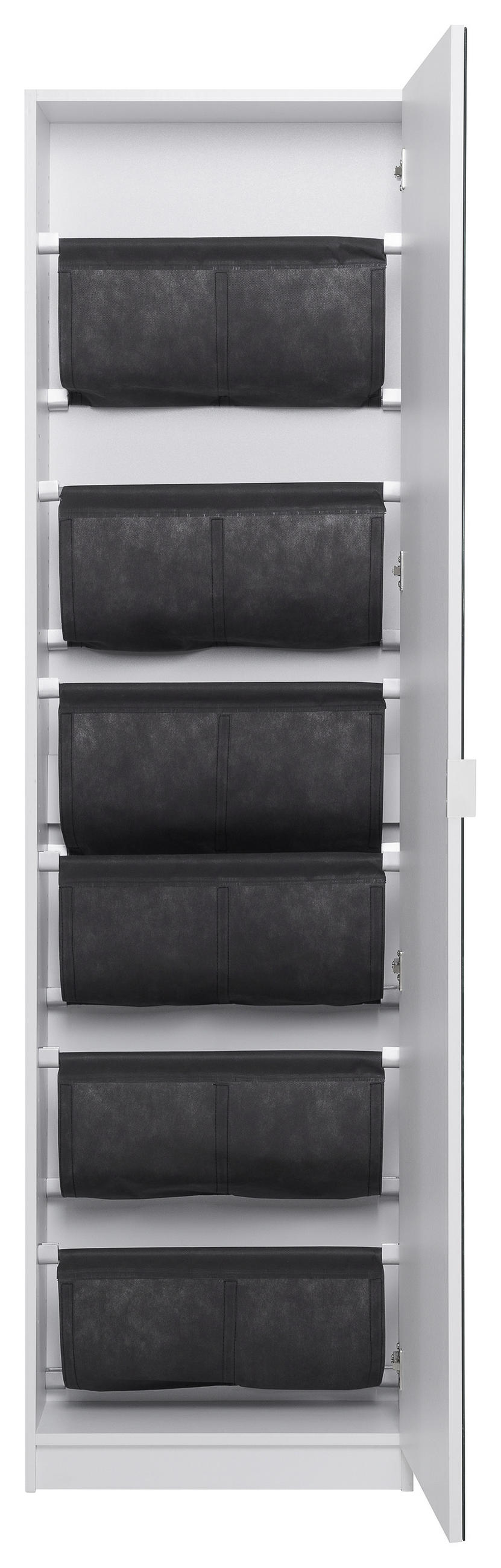 CIPELARNIK  bela  staklo, pločasti materijal     - boja aluminijuma/bela, Konvencionalno, staklo/metal (50/180/20cm) - Ti'me