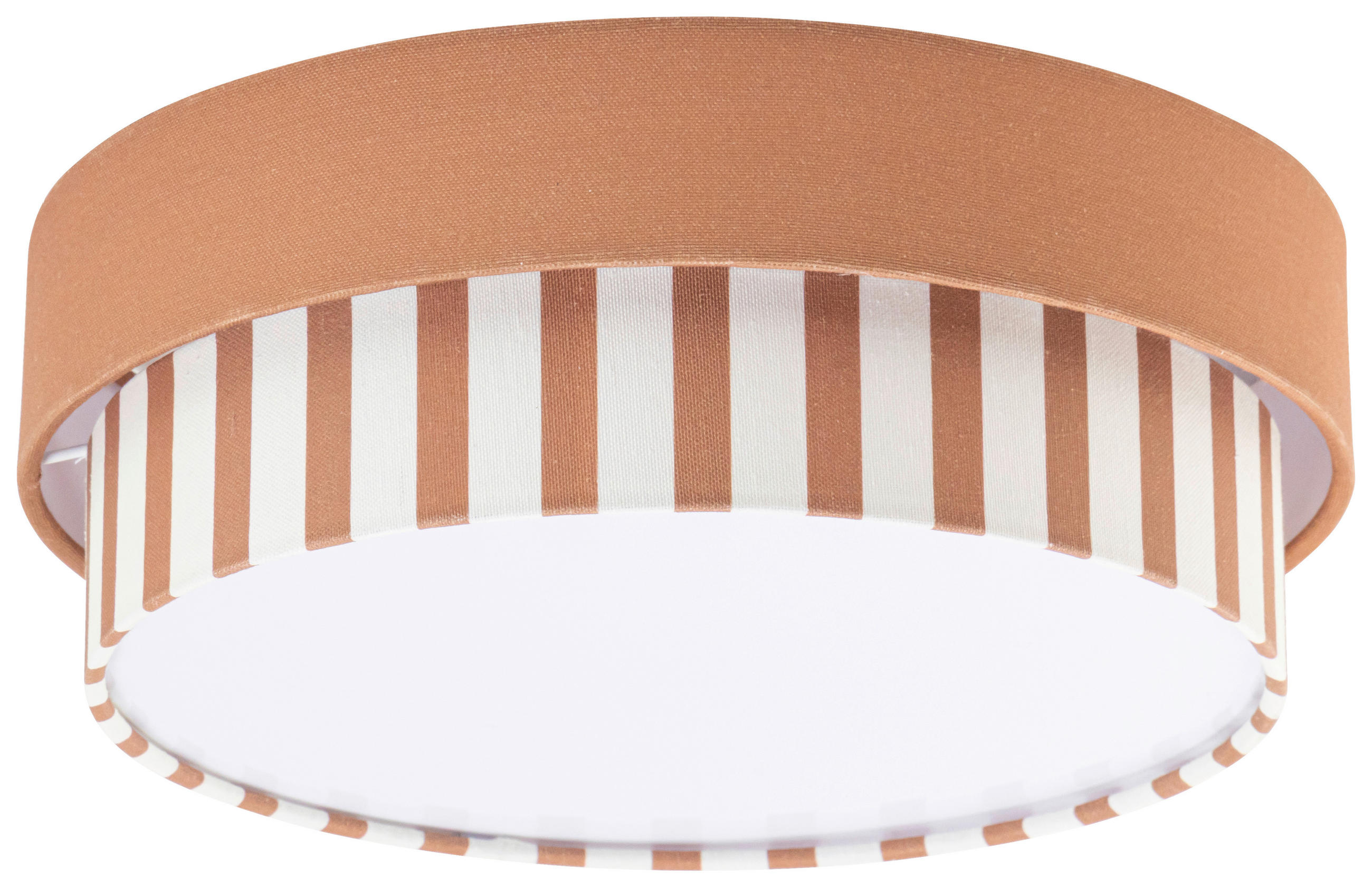 DECKENLEUCHTE  37/13 cm    - Braun/Naturfarben, MODERN, Kunststoff/Textil (37/13cm) - Novel