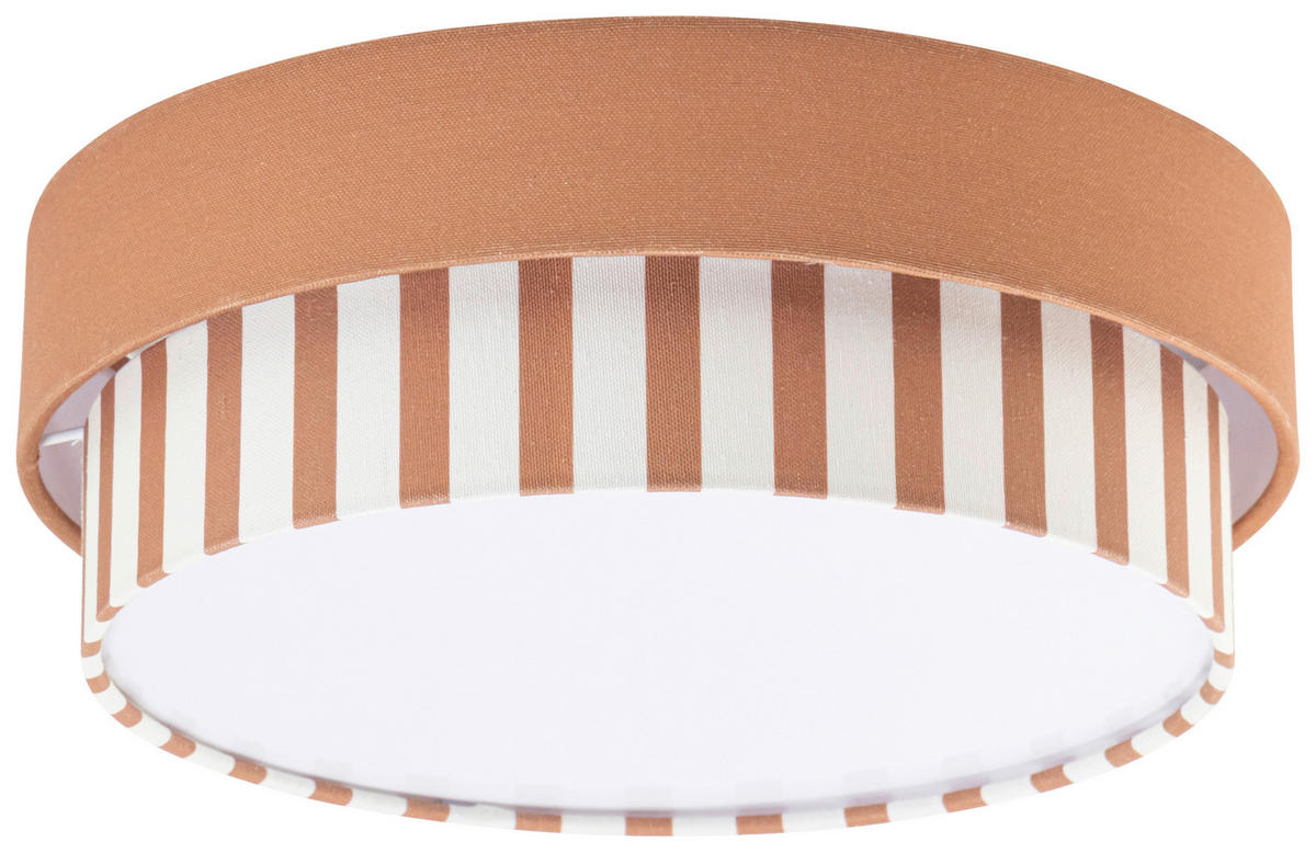 DECKENLEUCHTE  37/13 cm    - Braun/Naturfarben, MODERN, Kunststoff/Textil (37/13cm) - Novel