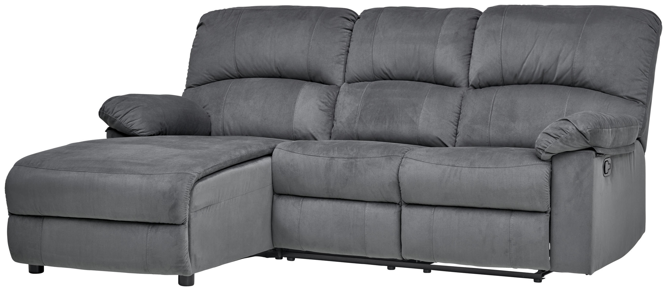 HÖRNSOFFA i vävt tyg grå  - svart/grå, Basics, metall/textil (159/216cm) - P & B