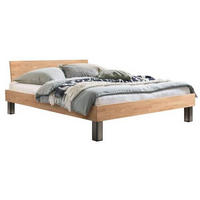 BETT 200/200 cm  in Eiche Bianco  - Eiche Bianco/Eichefarben, Natur, Holz/Metall (200/200cm) - Hasena