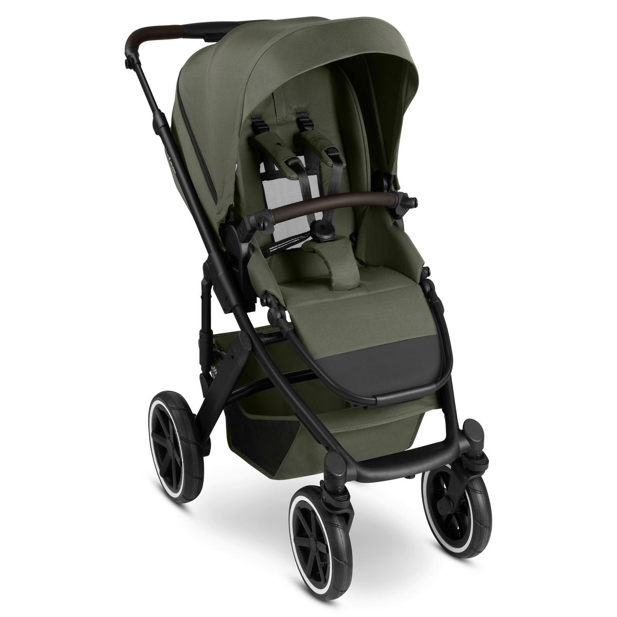 KINDERWAGENSET Salsa 5 Air 3in1 Set Calla  - Schwarz/Olivgrün, Basics, Textil/Metall (63/118/95.5cm) - ABC Design