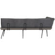 ECKBANK 165/225 cm Mikrofaser Anthrazit, Grau, Schwarz   - Anthrazit/Schwarz, Design, Textil/Metall (165/225cm) - Moderano