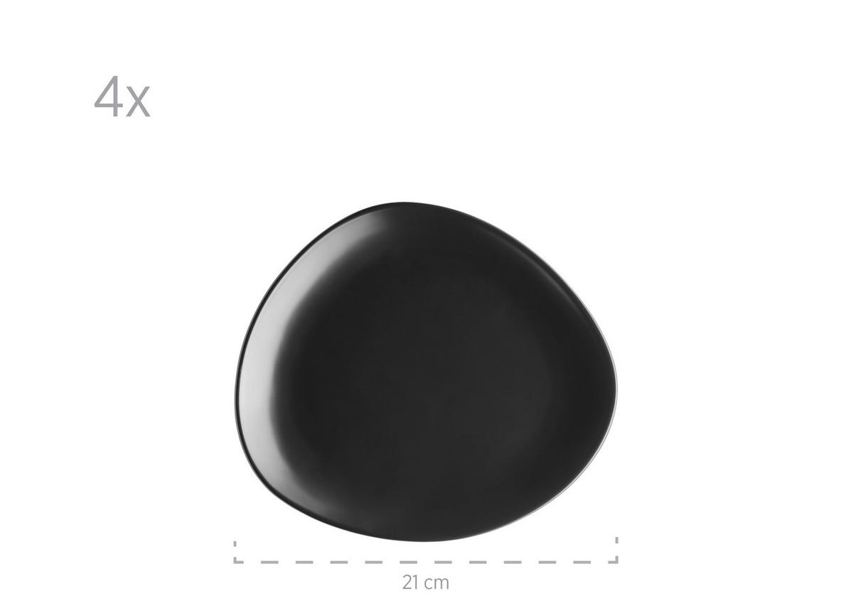 KOMBISERVICE Glendale 16-teilig  - Schwarz, Basics, Keramik (44/34/33,6cm) - Mäser