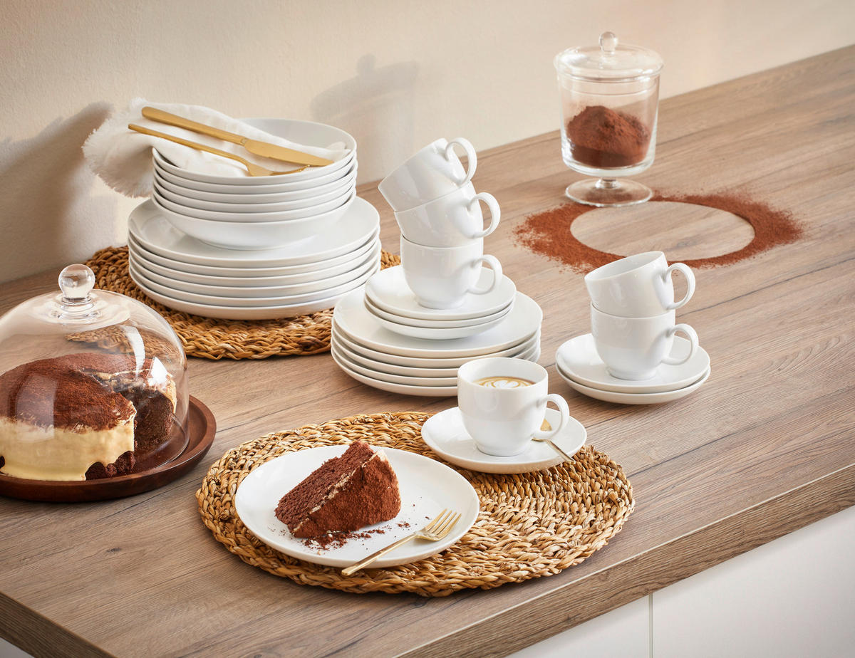 KOMBISERVICE 30-teilig Lido  - Weiß, Basics, Keramik - Seltmann Weiden