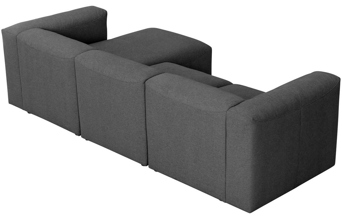 ECKSOFA in Flachgewebe Anthrazit   - Anthrazit, Design, Kunststoff/Textil (275/73/160cm) - Max Winzer