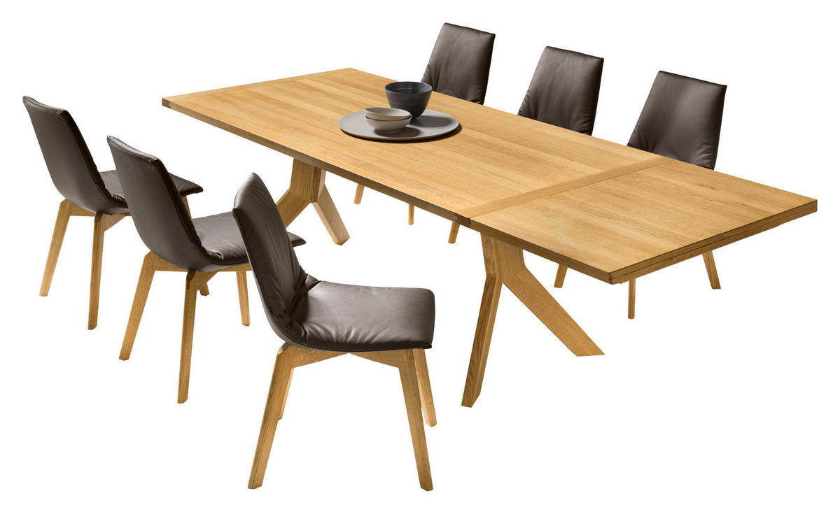 ESSTISCH in Holz 150-210/100/75 cm  - Eichefarben, Design, Holz (150-210/100/75cm) - TEAM 7