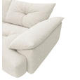 BIGSOFA  in Webstoff Creme  - Creme/Schwarz, KONVENTIONELL, Kunststoff/Textil (243/90,5/130cm) - Ambia Home