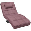 RELAXLIEGE in Webstoff Altrosa  - Schwarz/Altrosa, Design, Textil/Metall (74/86/162cm) - Hom`in